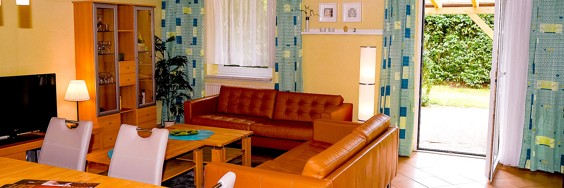 Wohnzimmer Terrasse - Waldhaus am Ferienpark