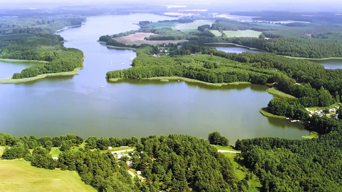 Luftbild der Campingplätze am Zethner See